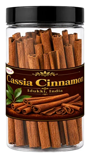 Bibhakar Cassia Cinnamon from idukki, kerala in a PET jar
