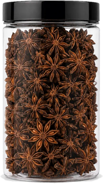 Bibhakar Star Anise from idukki, kerala in a PET jar