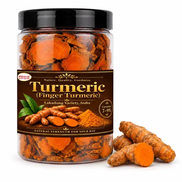 Bibhakar Turmeric from Lakadong, Meghalaya in PET jar