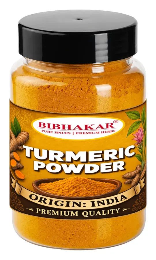 Bibhakar Turmeric Powder from india in a PET jar